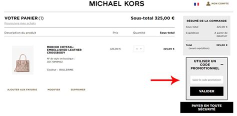 code réduction michael kors